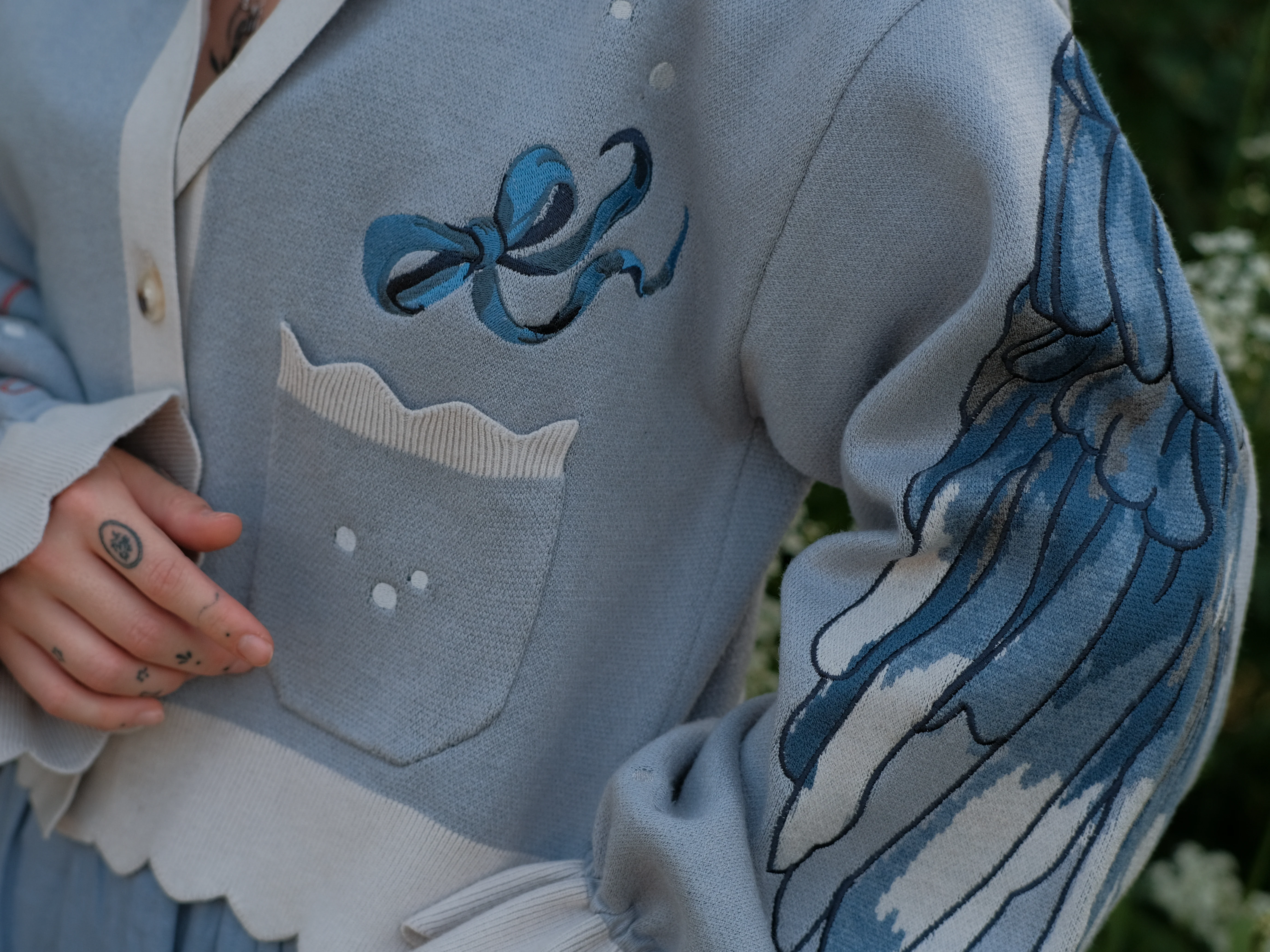 Bluebird's Curse // Embroidered Cardigan - Image 5