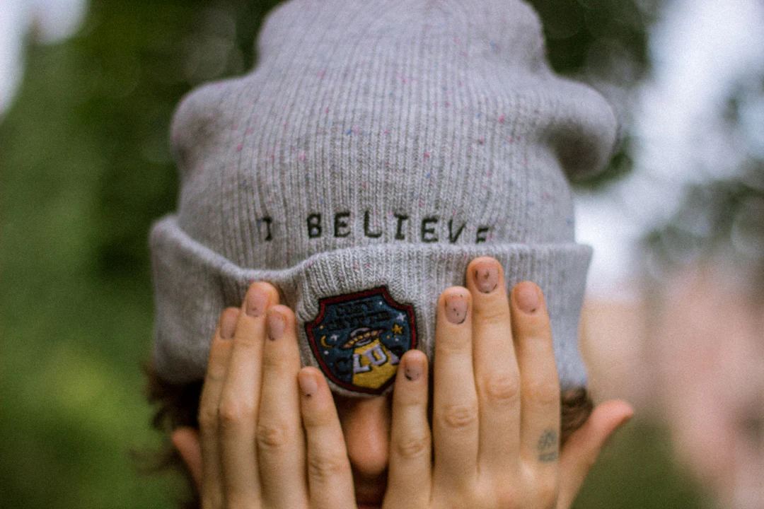 Cozy Cryptid Club // Fog Grey Beanie - Image 7