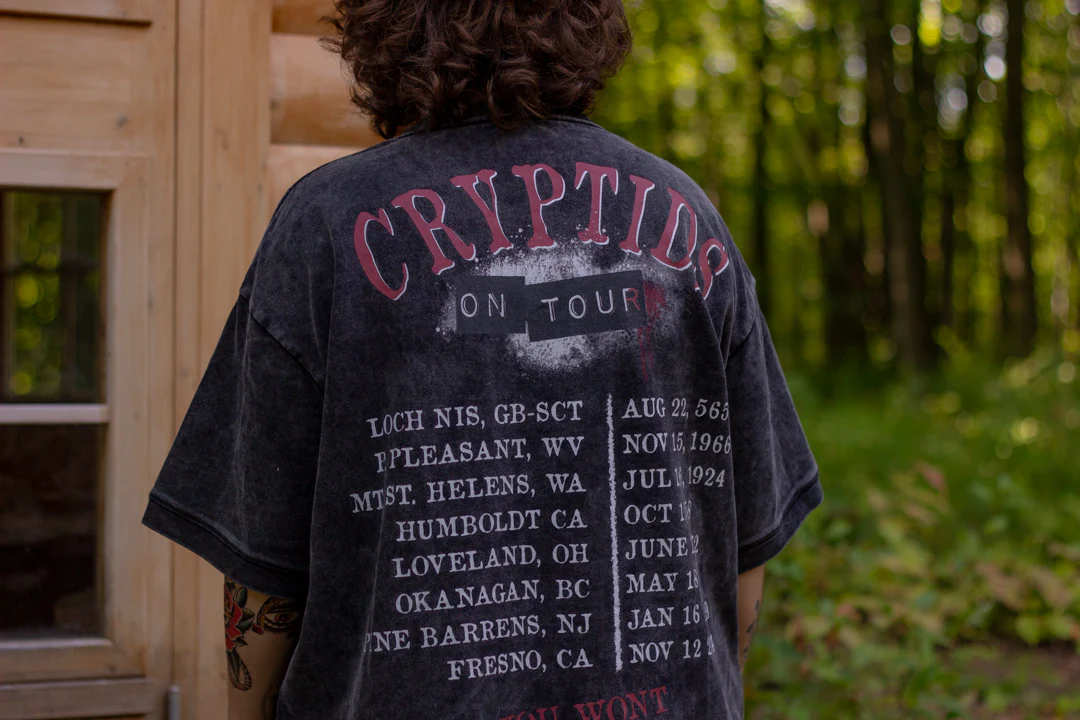 Cryptids on Tour // Vintage Black Wash T-Shirt - Image 10