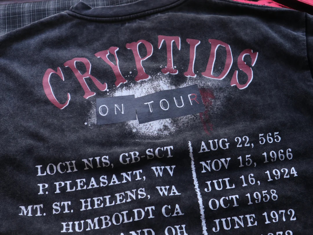 Cryptids on Tour // Vintage Black Wash T-Shirt - Image 3
