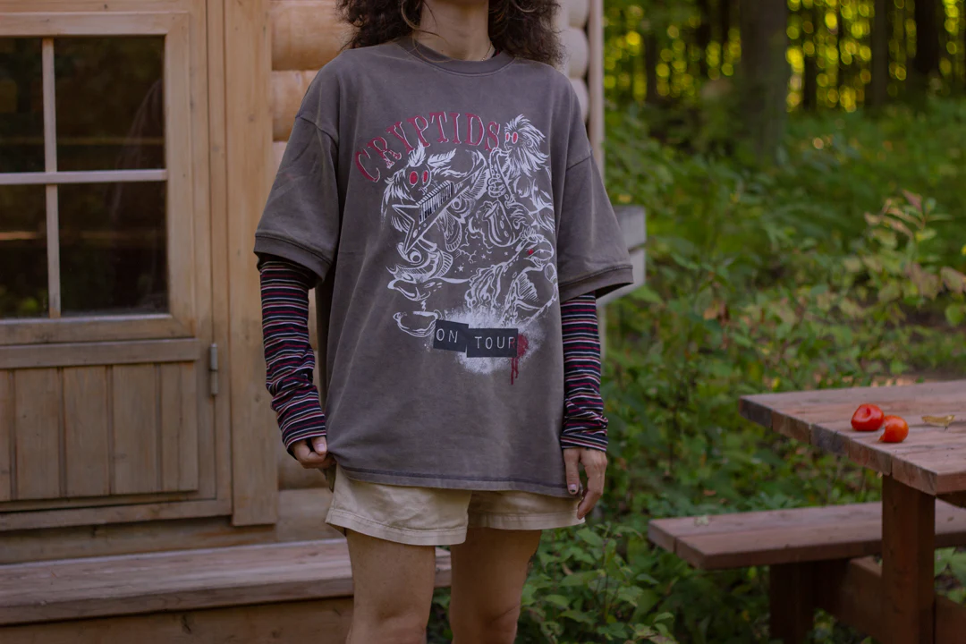 Cryptids on Tour // Bone Dust Brown Wash T-Shirt - Image 11