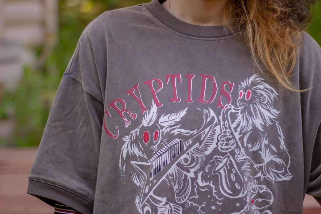 Cryptids on Tour // Bone Dust Brown Wash T-Shirt - Image 9