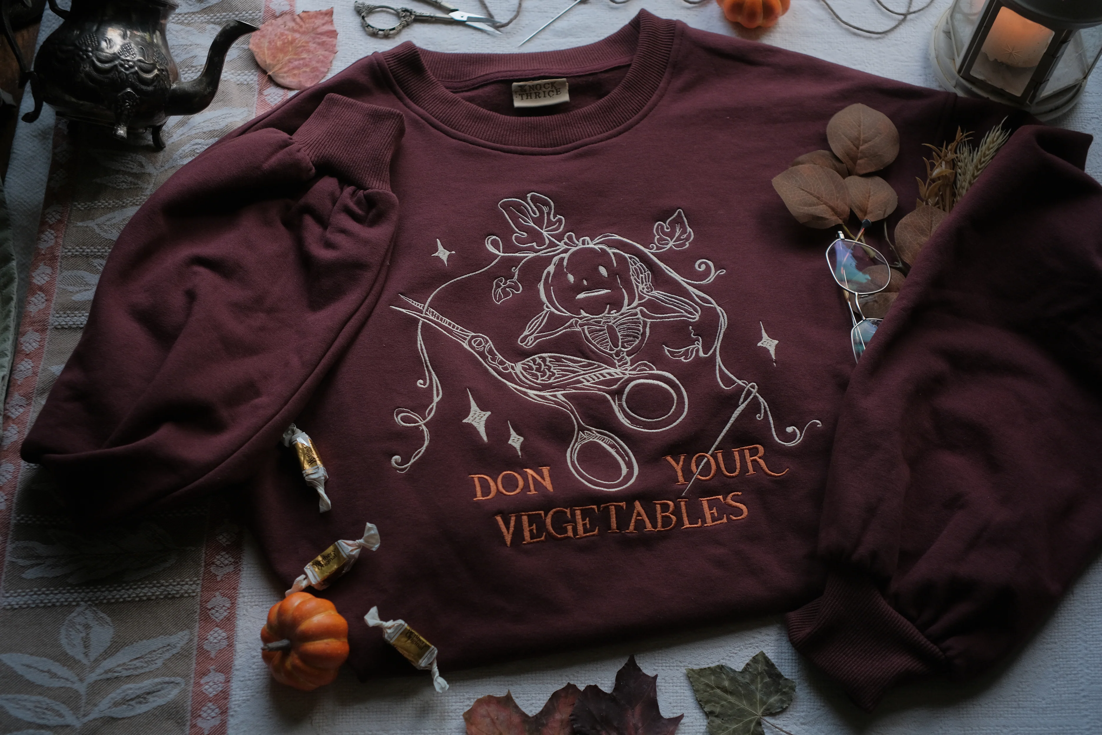 Don your Vegetables Crewneck // Cherry Wine - Image 8