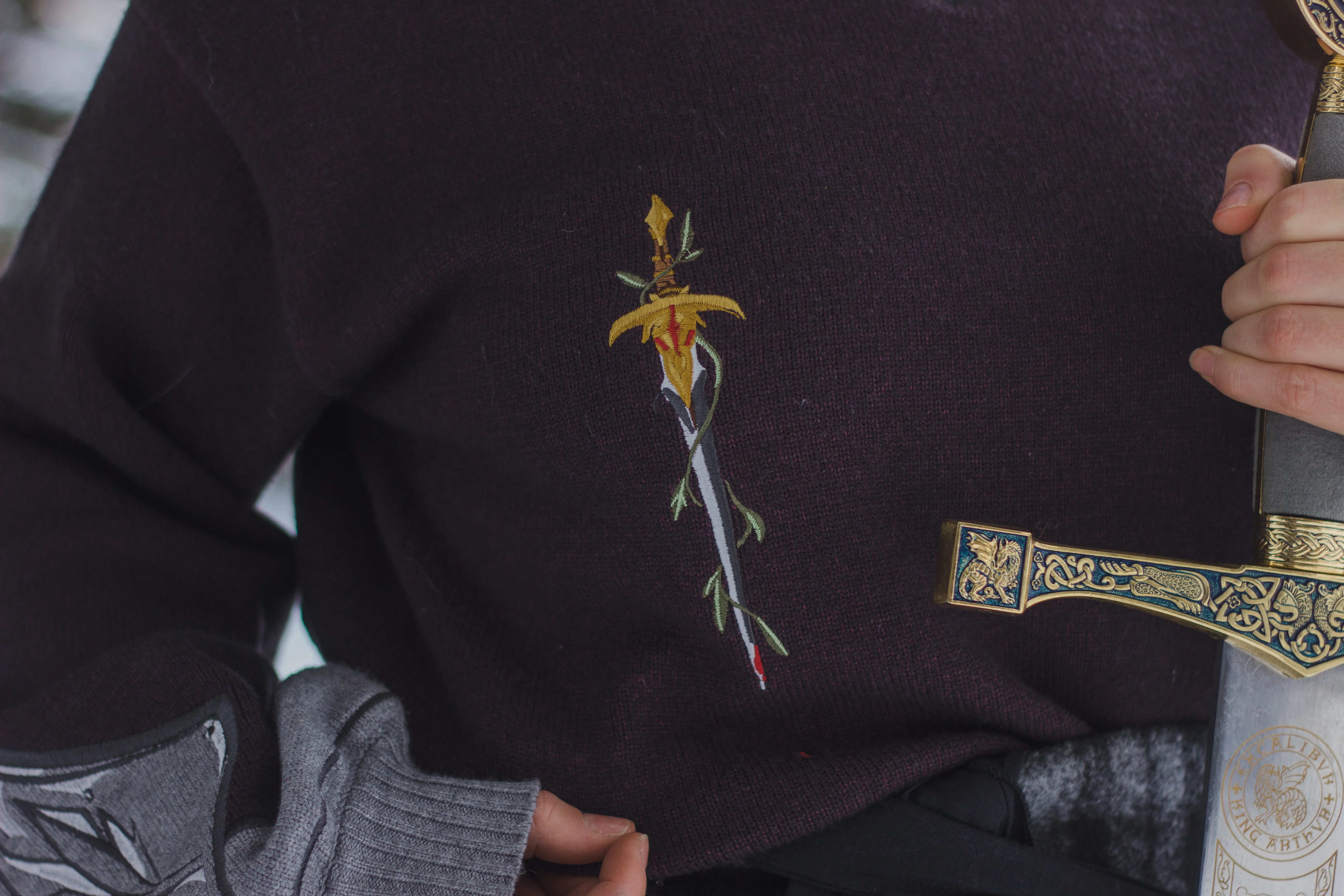The Grave Knight // Embroidered Crewneck - Image 6