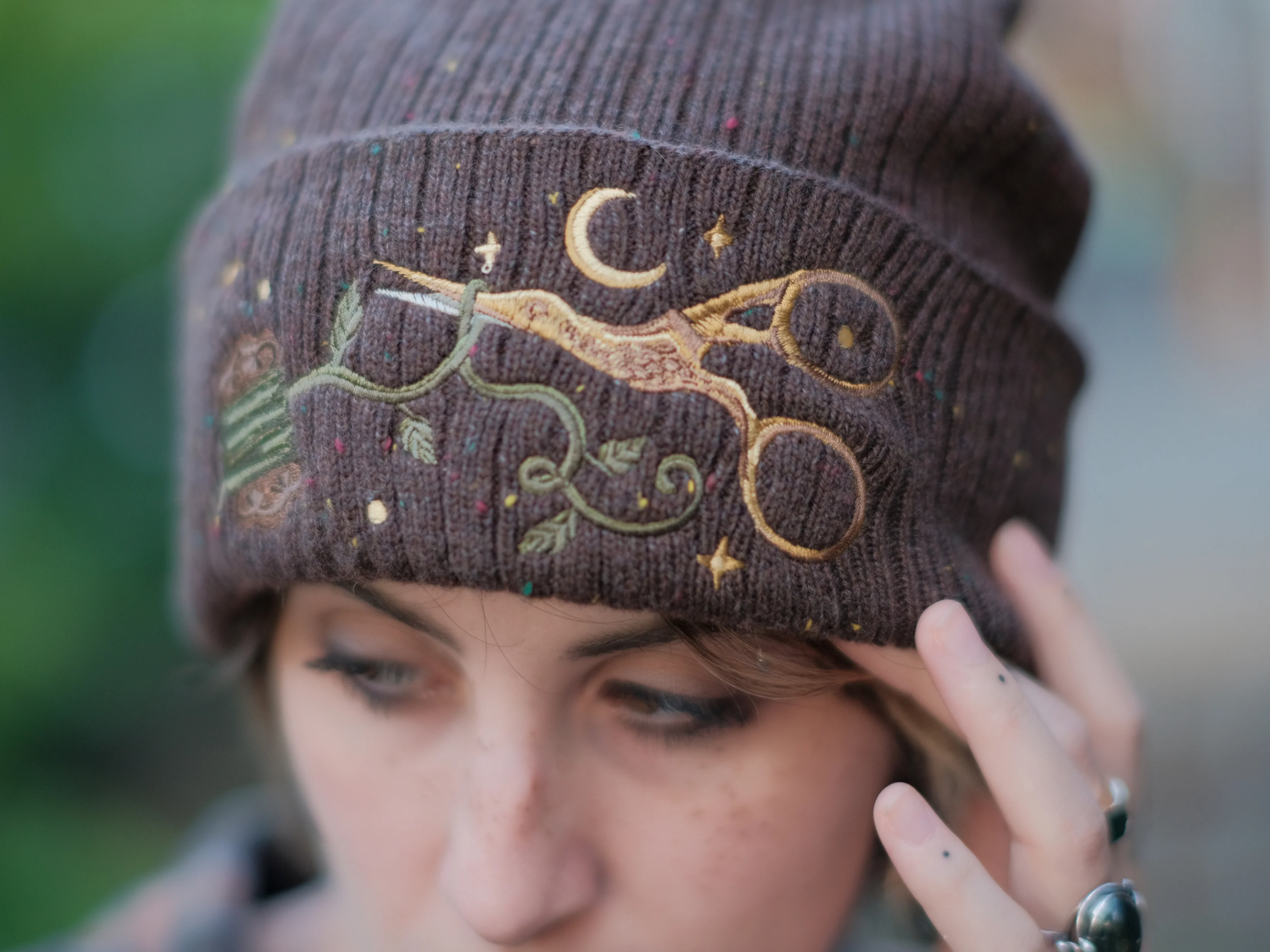 The Witch's Scissors // Oak Knit Beanie - Image 4