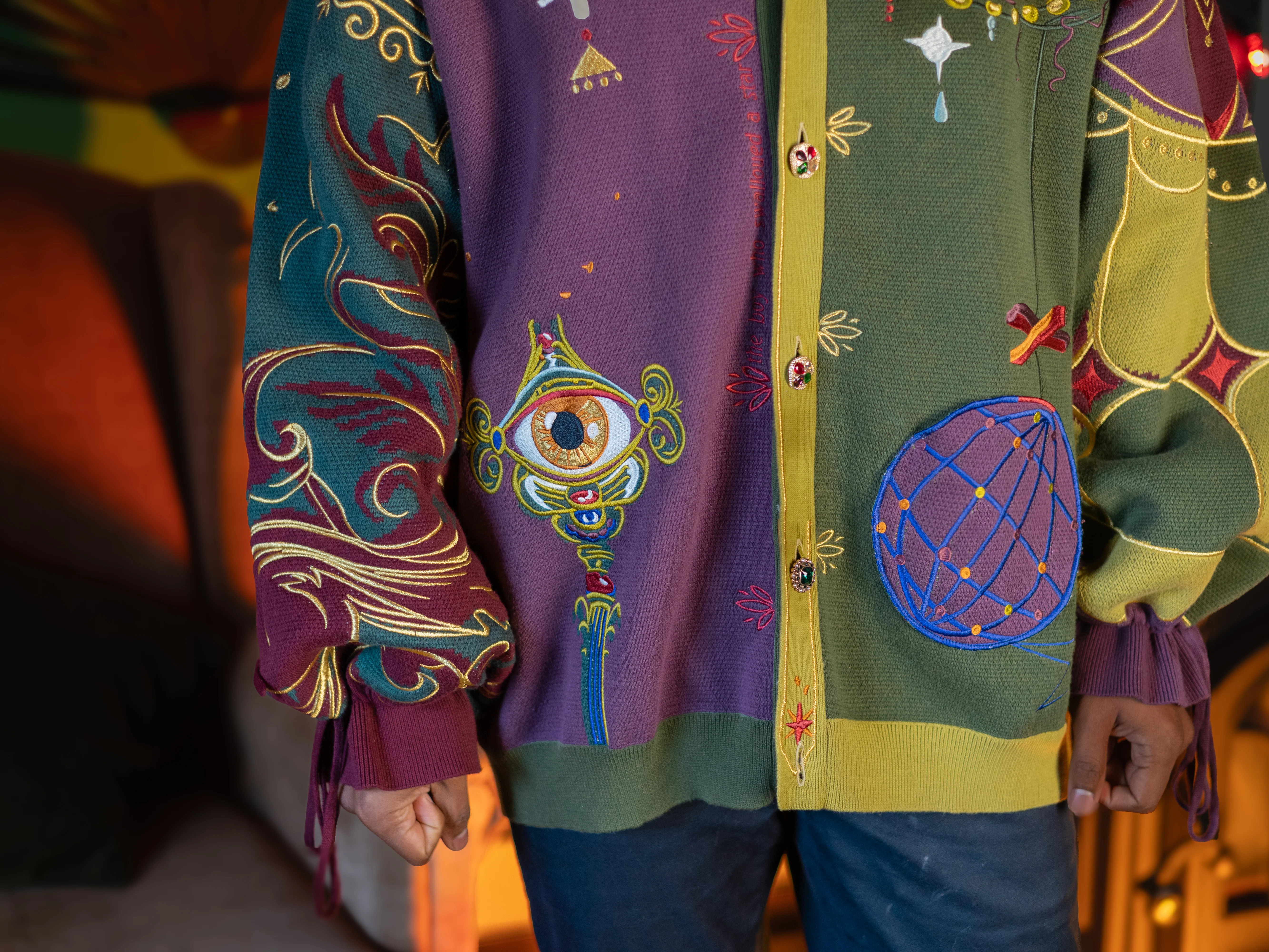 The Wizard of Trinkets and Chaos // Embroidered Cardigan // PRE-ORDER - Image 6