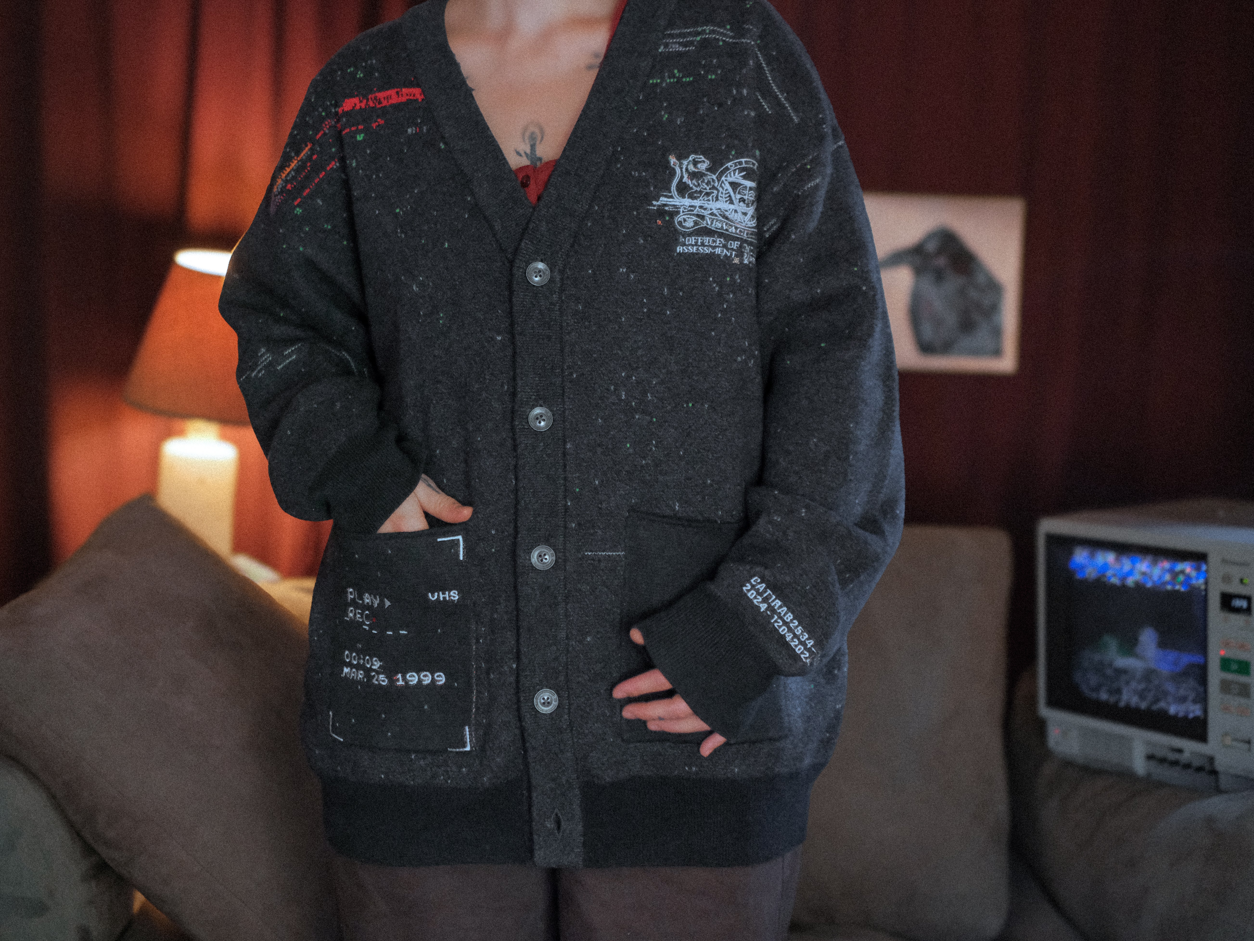 VHS Glitchwave // Knit Cardigan - Image 3
