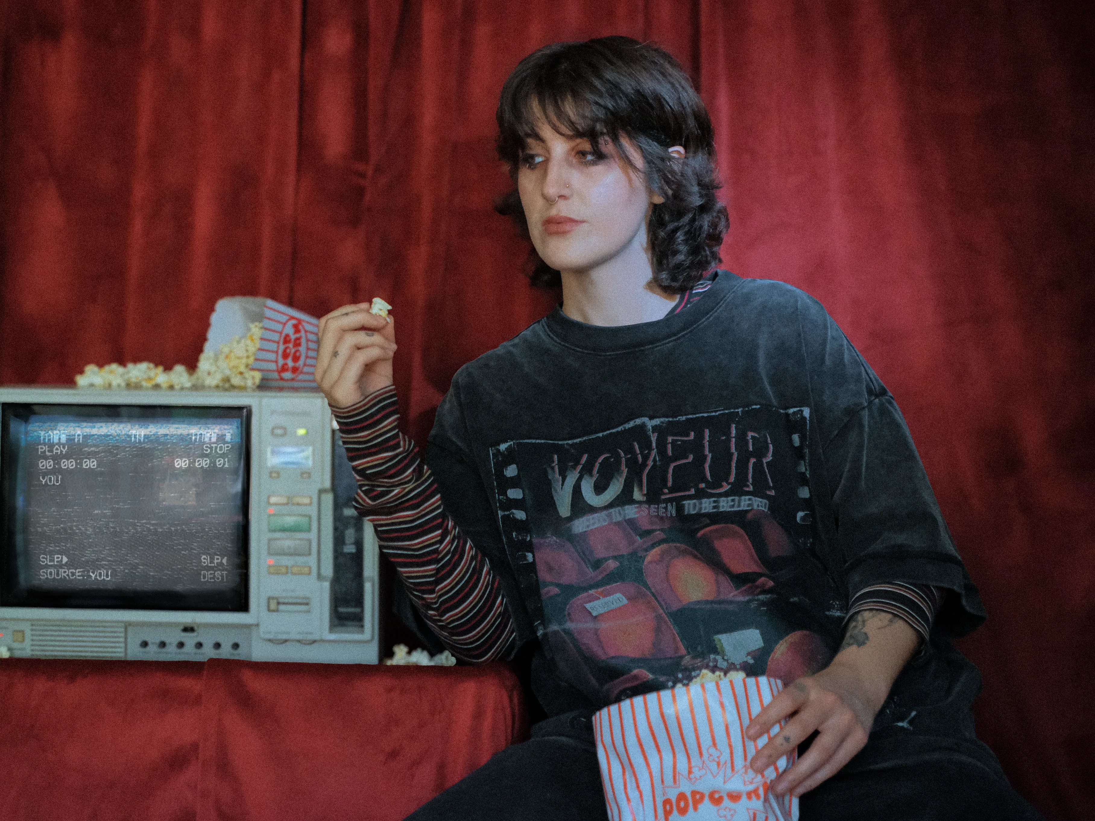 Voyeur // Vintage Black Wash T-Shirt - Image 4